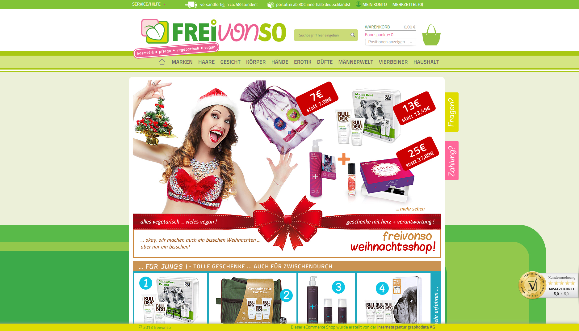 Freivonso, Onlineshop - Shopware